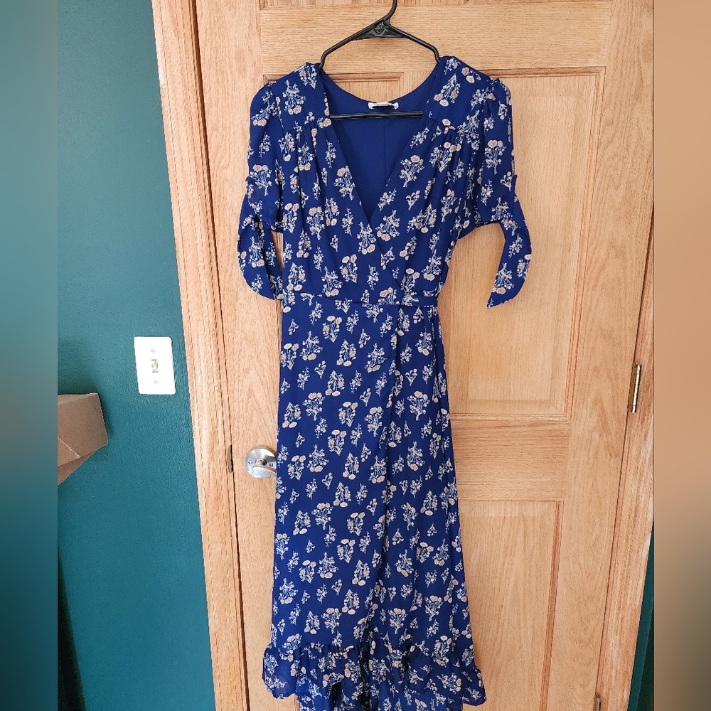 Navy Floral Dress